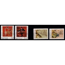 1975/76 - Portugal - AFA 1269-70 og AFA 1299-00 - Frimærke - Euromærker - Komplette sæt - Postfrisk.